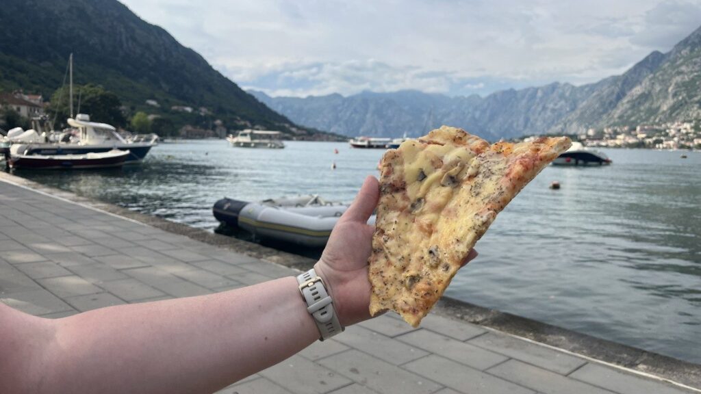 Kotor Viewpoint Hike | Kotor Viewpoint Hike | Kotor Walk Guide & Viewpoints A slice of pizza by the Kotor waterfront at the finish