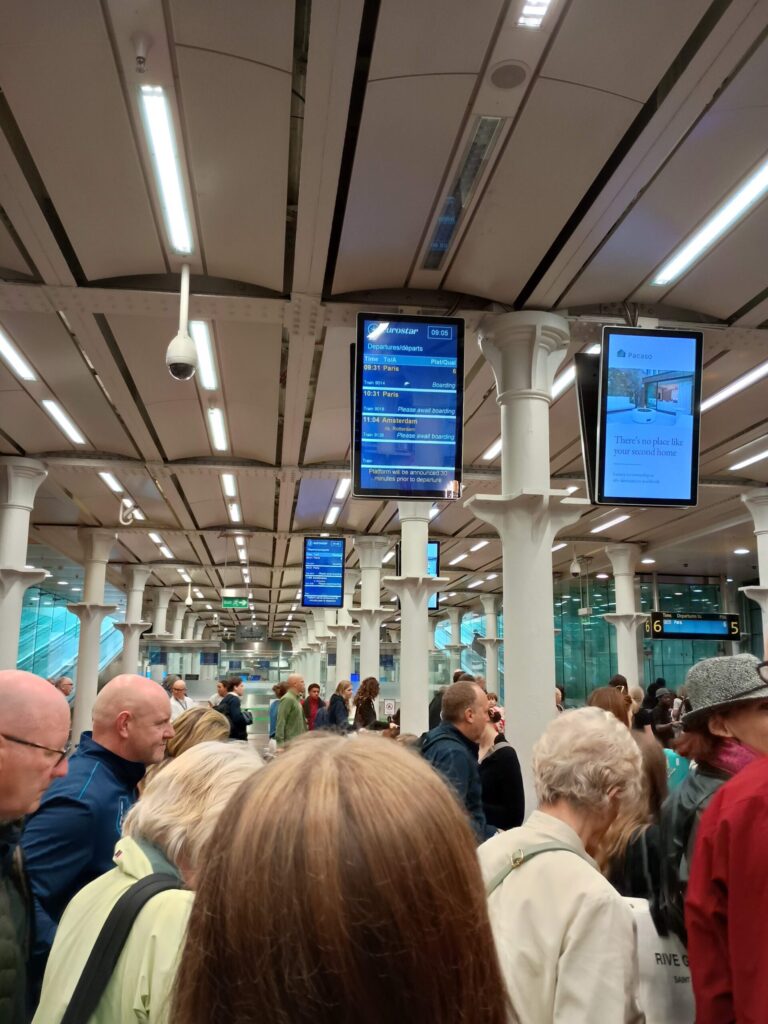 SNCF Strike Starts Tonight: Eurostar June 10 Timetable Confirmed | Eurostar departures screen at St Pancras International station June 2026