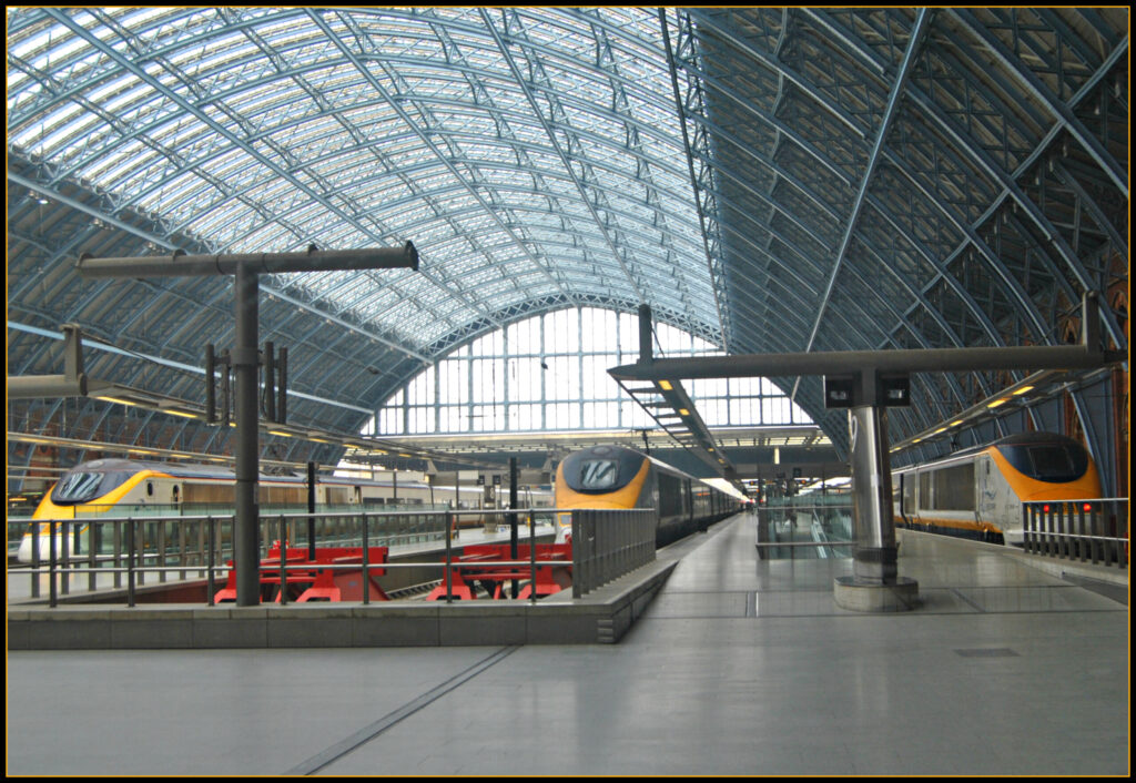 SNCF Strike Starts Tonight: Eurostar June 10 Timetable Confirmed | Two Eurostar trains at platforms inside London St Pancras International station