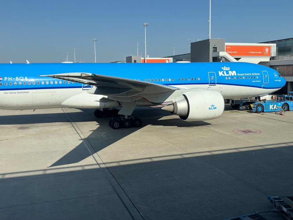 KLM Royal Dutch Airlines Boeing 777 at Amsterdam Schiphol Airport