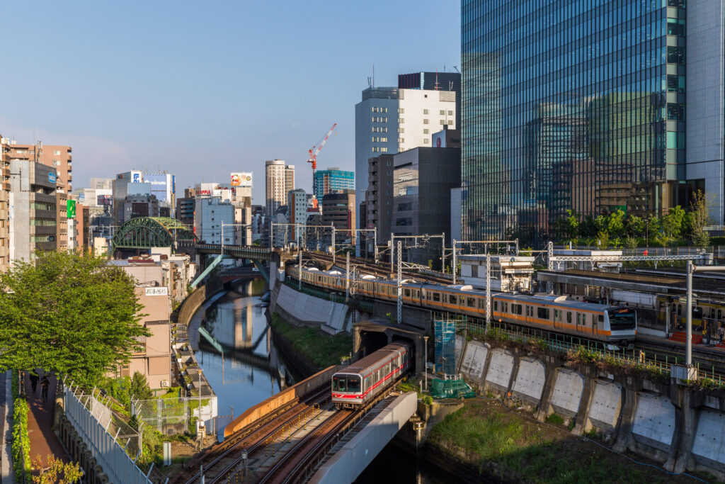 Tokyo Metro trains at Ochanomizu station, best cities Gen Z 2026 winner