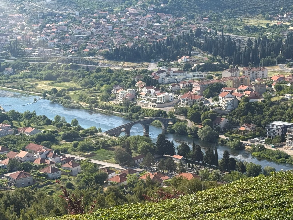Arslanagić Bridge from aerial viewpoint