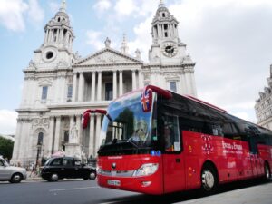Evan Evans Tours sightseeing coach on a London day tour
