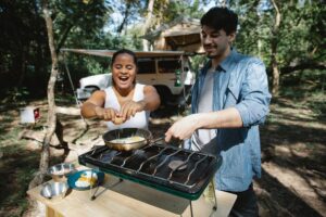 Trail Outdoor Leisure tents, camping furniture and paddleboard product shot