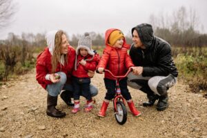 Spotty Otter kids' waterproof jacket and wellies product shot