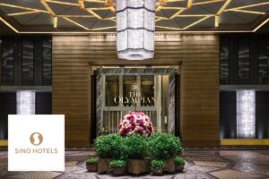 Sino Hotels Group logo with Hong Kong hotel room
