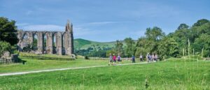 Walkers enjoying a scenic trail on an HF Holidays walking holiday
