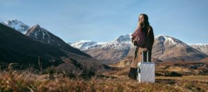 Case Luggage designer suitcases and travel bags displayed in a lifestyle banner